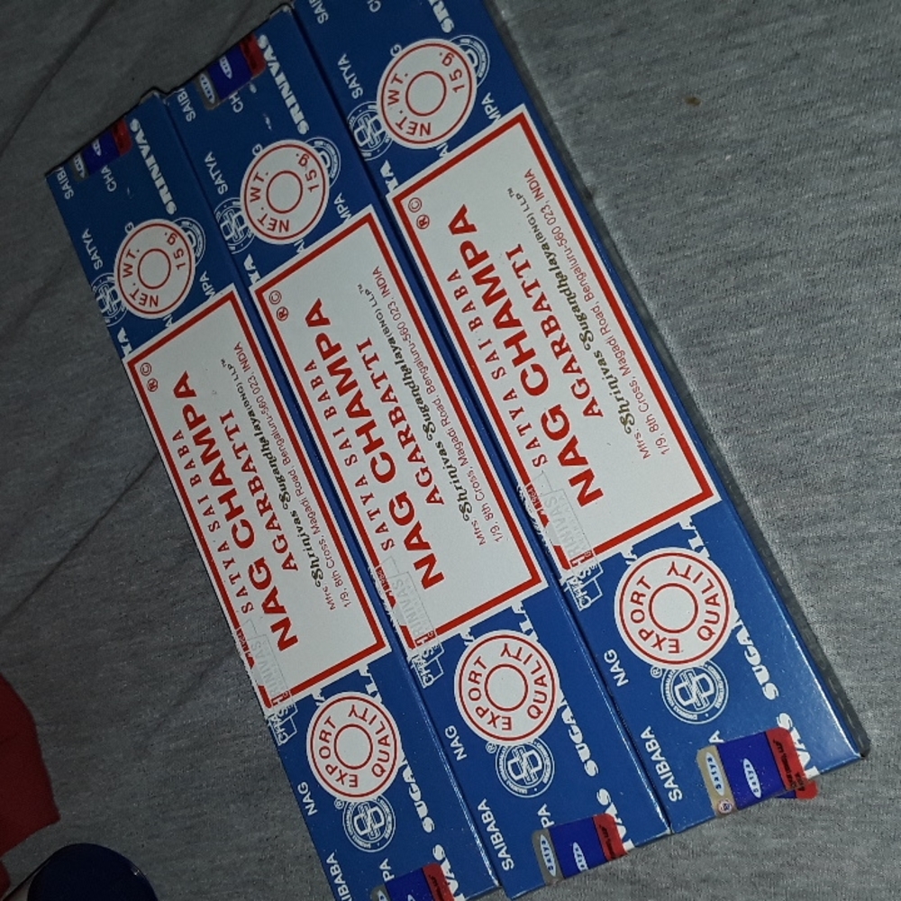 3 pks Nag Champa incense sticks 45gms total